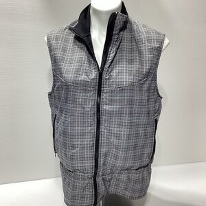 Kerrits On Course Gray Plaid Vest Riding Vest Lightweight L